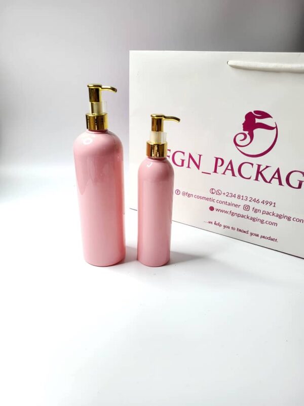 12pcs of pink lotion with golden pump