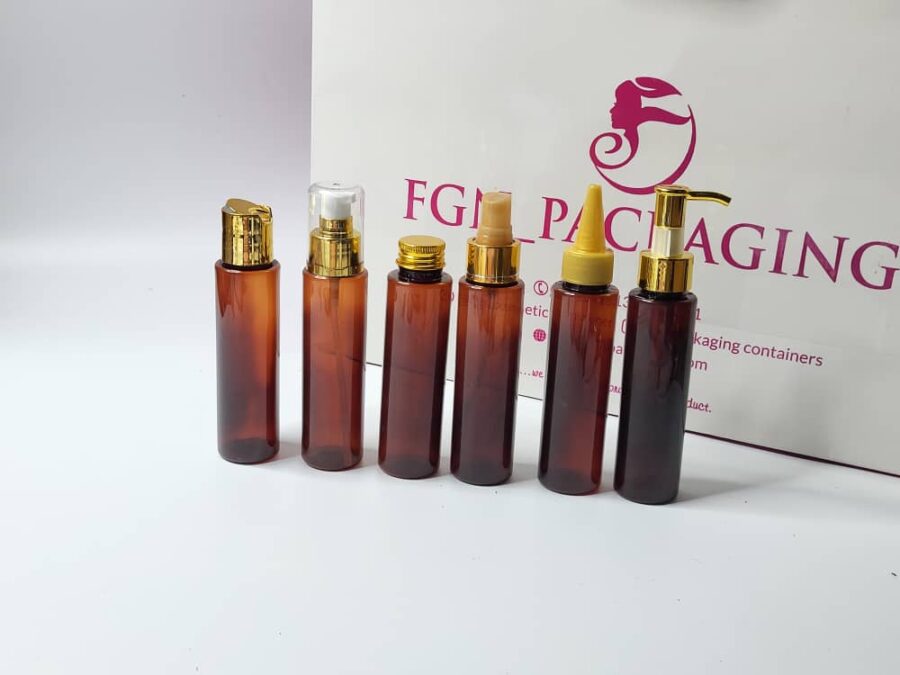 12pcs of 100ml long amber bottle