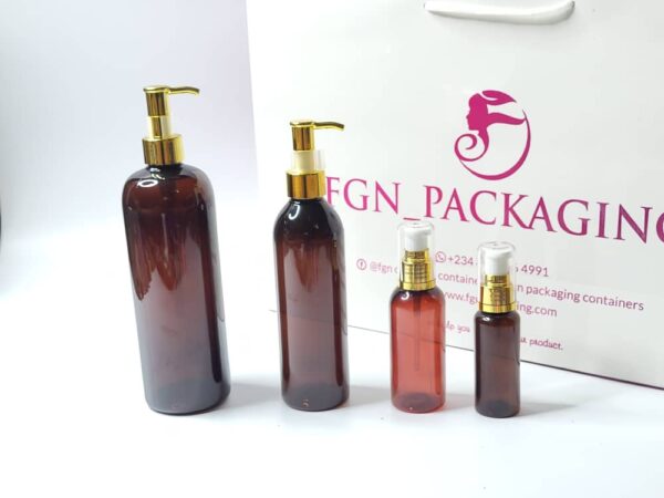 12pcs of brown pump bottle