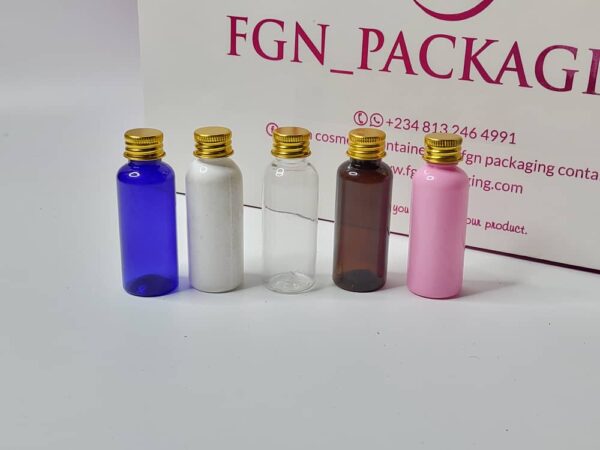 12pxs of 50ml with golden screw lid