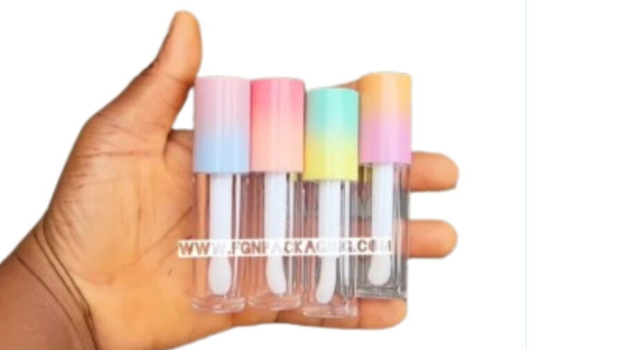 12pcs of 6ml rainbow lipgloss bottle